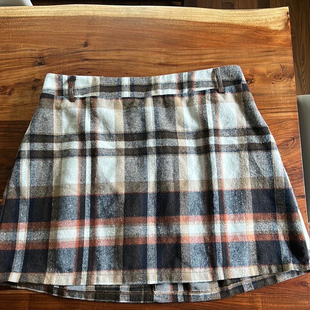 SHEIN plaid lined skirt